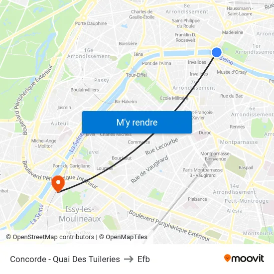 Concorde - Quai Des Tuileries to Efb map