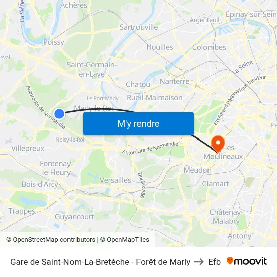Gare de Saint-Nom-La-Bretèche - Forêt de Marly to Efb map