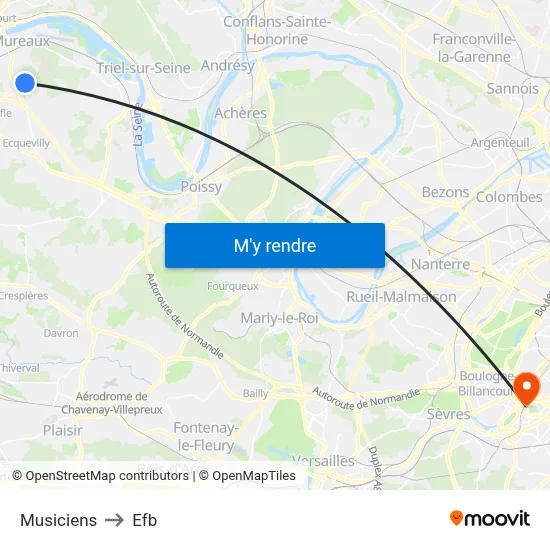 Musiciens to Efb map