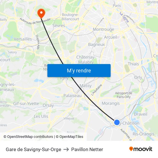 Gare de Savigny-Sur-Orge to Pavillon Netter map