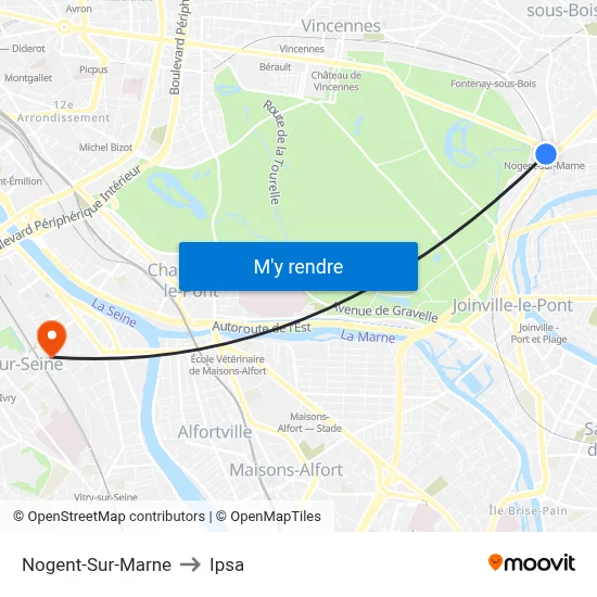 Nogent-Sur-Marne to Ipsa map