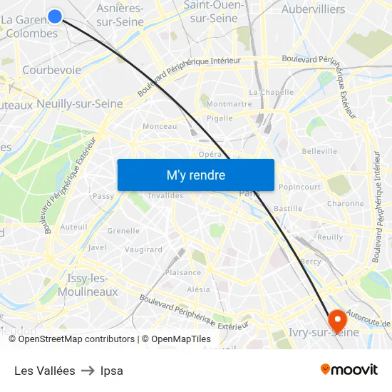 Les Vallées to Ipsa map