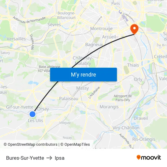 Bures-Sur-Yvette to Ipsa map