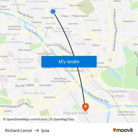 Richard-Lenoir to Ipsa map