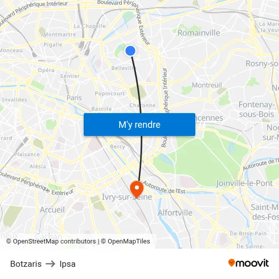 Botzaris to Ipsa map