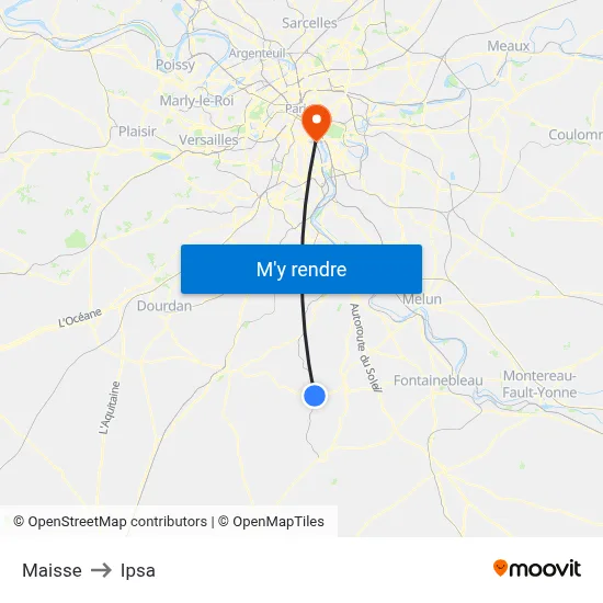 Maisse to Ipsa map