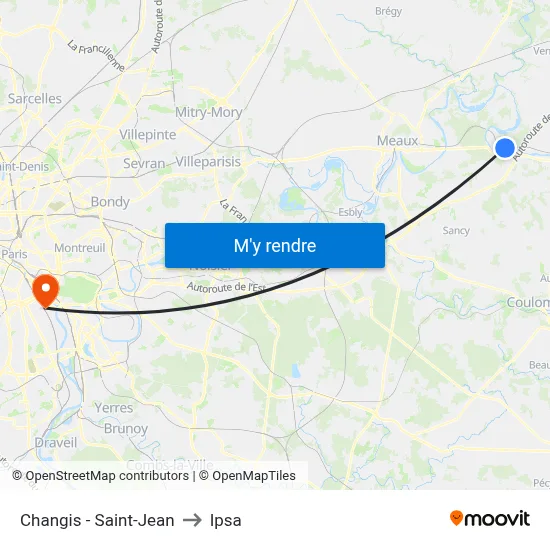 Changis - Saint-Jean to Ipsa map