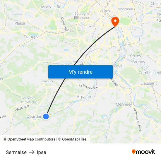 Sermaise to Ipsa map