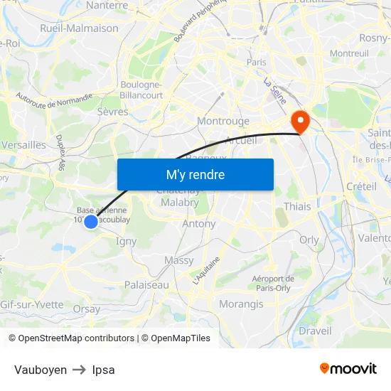 Vauboyen to Ipsa map