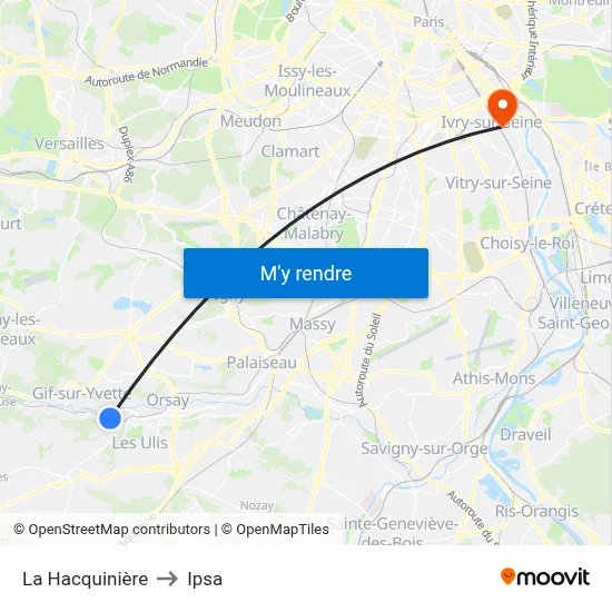 La Hacquinière to Ipsa map
