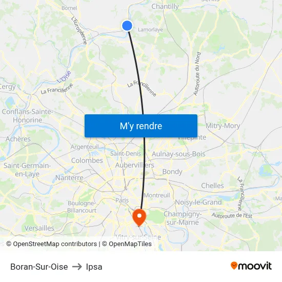 Boran-Sur-Oise to Ipsa map
