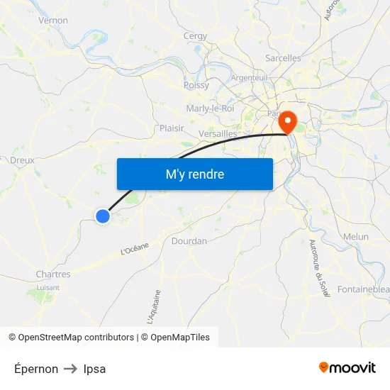 Épernon to Ipsa map