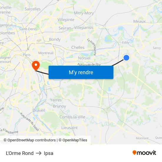 L'Orme Rond to Ipsa map