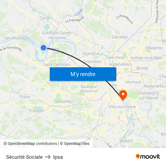 Sécurité Sociale to Ipsa map