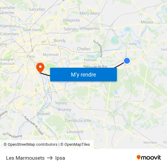 Les Marmousets to Ipsa map