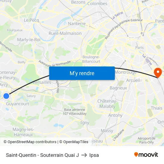 Saint-Quentin - Souterrain Quai J to Ipsa map