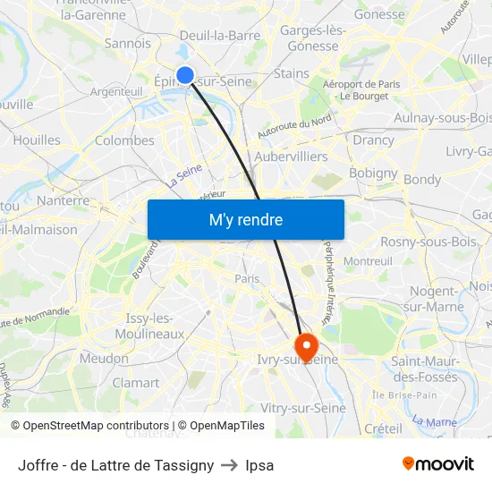 Joffre - de Lattre de Tassigny to Ipsa map
