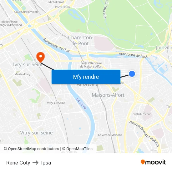 René Coty to Ipsa map