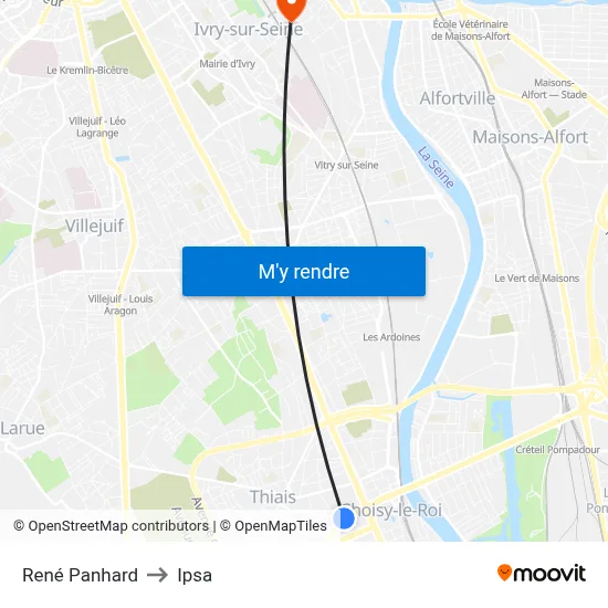 René Panhard to Ipsa map