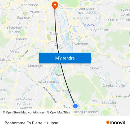 Bonhomme En Pierre to Ipsa map