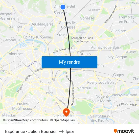 Espérance - Julien Boursier to Ipsa map