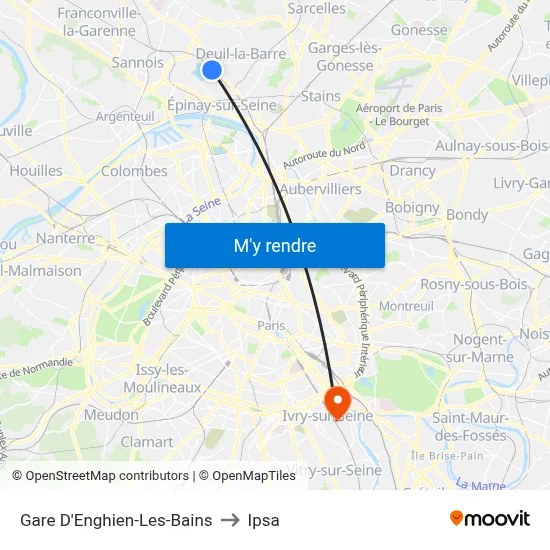Gare D'Enghien-Les-Bains to Ipsa map