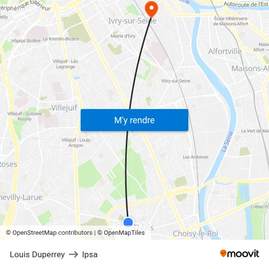 Louis Duperrey to Ipsa map