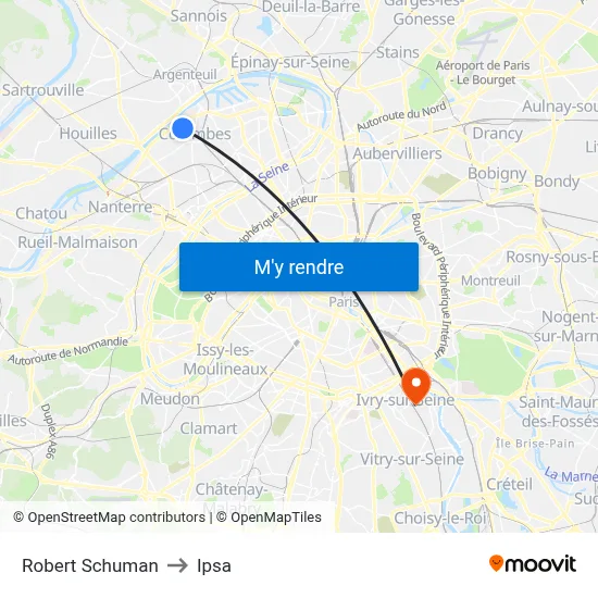 Robert Schuman to Ipsa map