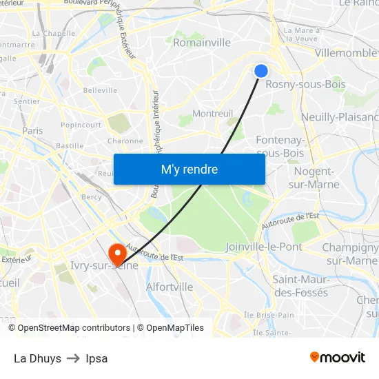 La Dhuys to Ipsa map