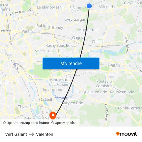 Vert Galant to Valenton map