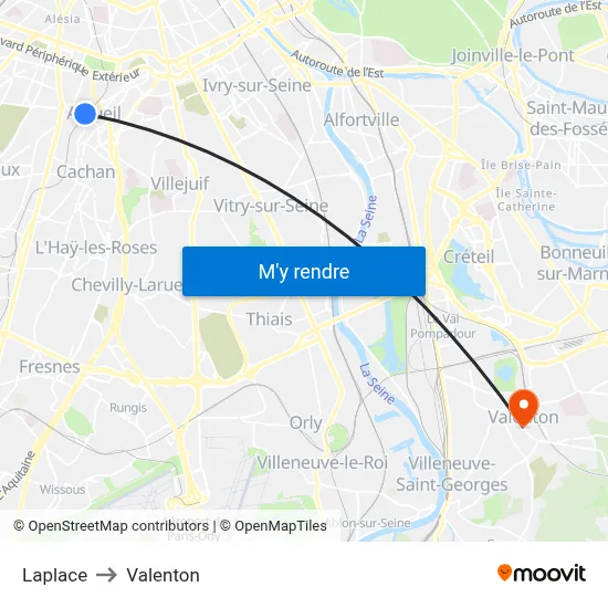 Laplace to Valenton map