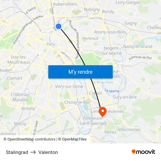 Stalingrad to Valenton map