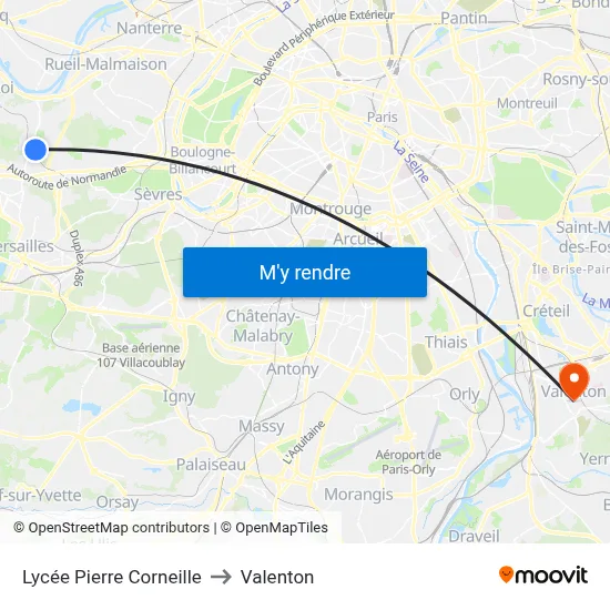Lycée Pierre Corneille to Valenton map