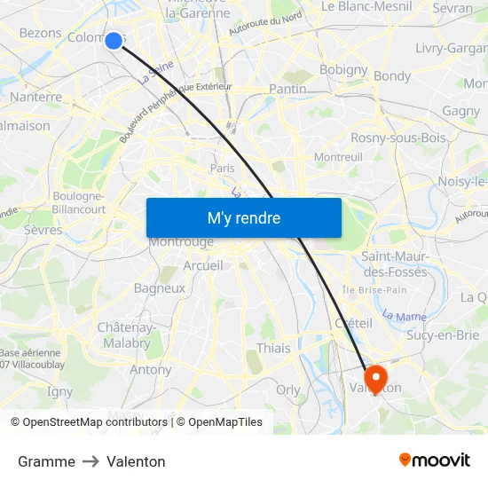 Gramme to Valenton map