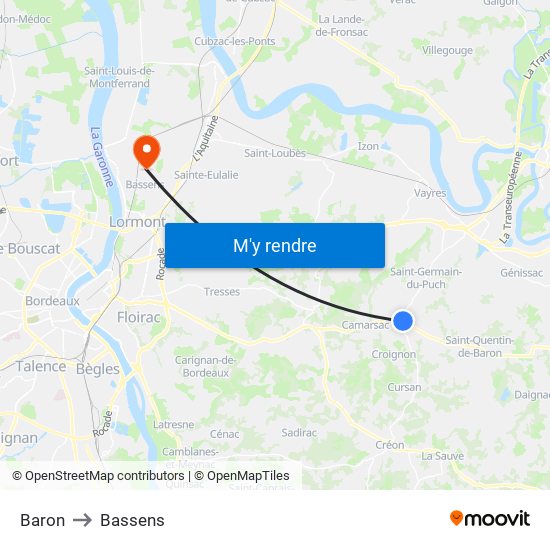 Baron to Bassens map