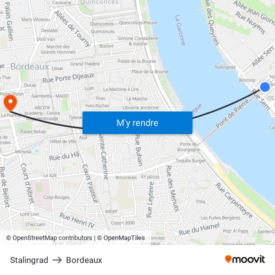 Stalingrad to Bordeaux map