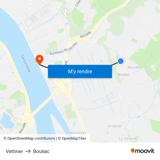 Vettiner to Bouliac map
