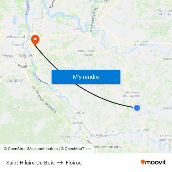 Saint-Hilaire-Du-Bois to Floirac map