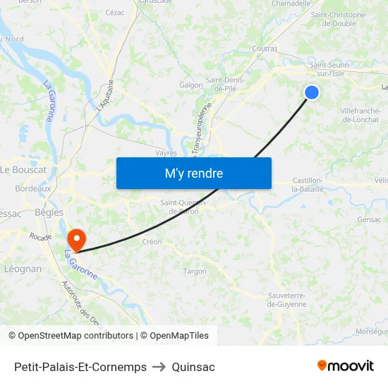 Petit-Palais-Et-Cornemps to Quinsac map