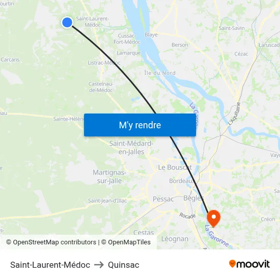 Saint-Laurent-Médoc to Quinsac map