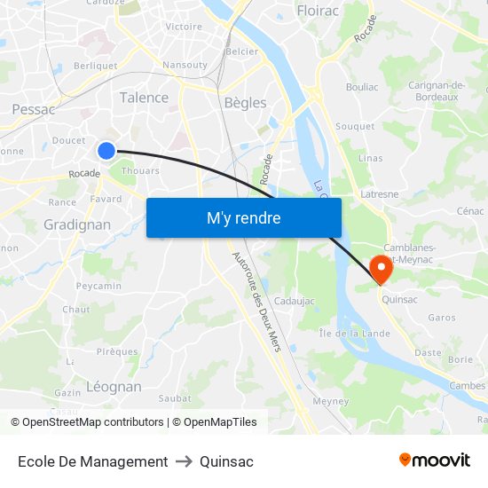 Ecole De Management to Quinsac map