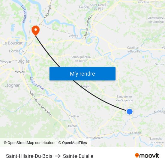 Saint-Hilaire-Du-Bois to Sainte-Eulalie map