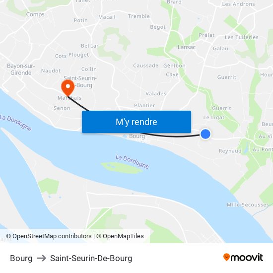 Bourg to Saint-Seurin-De-Bourg map
