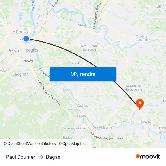 Paul Doumer to Bagas map