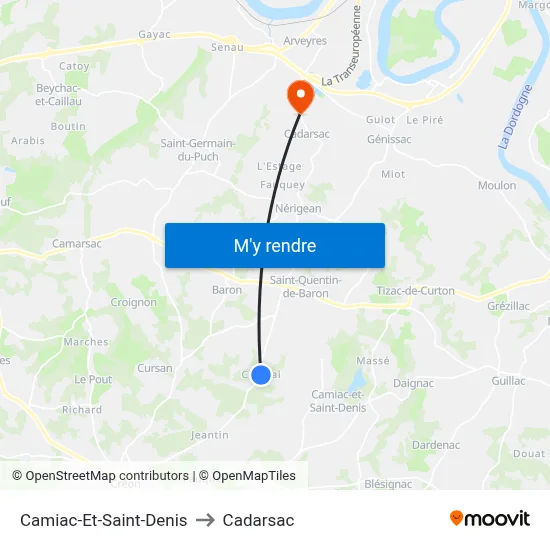 Camiac-Et-Saint-Denis to Cadarsac map
