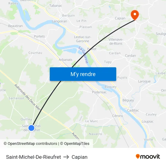Saint-Michel-De-Rieufret to Capian map