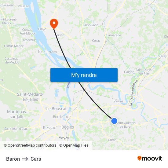 Baron to Cars map