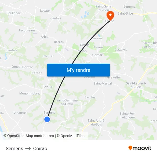 Semens to Coirac map
