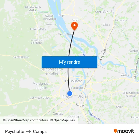 Peychotte to Comps map