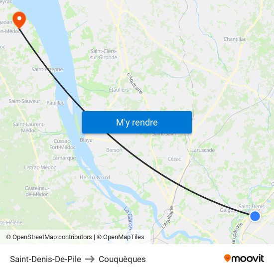 Saint-Denis-De-Pile to Couquèques map